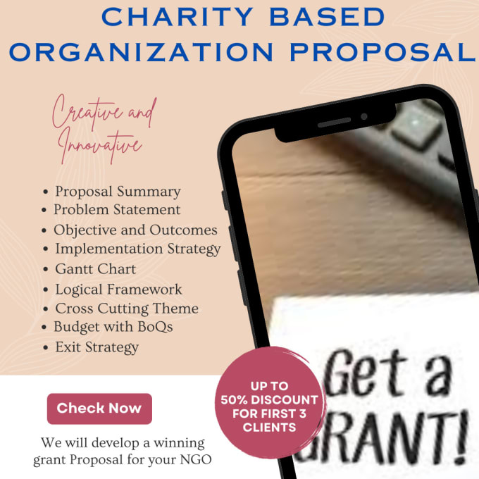 Gig Preview - Write a charity and grant proposal for ngo, npo