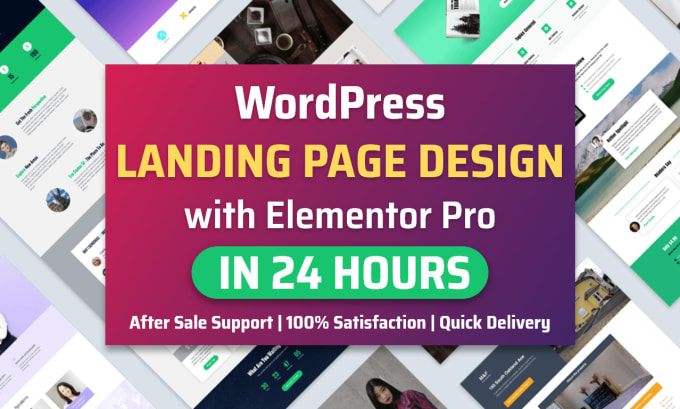 Gig Preview - Create responsive wordpress website landing page design with elementor pro