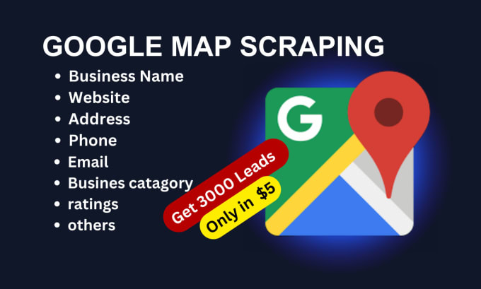 Gig Preview - Scrape google map b2b targeted leads and emails