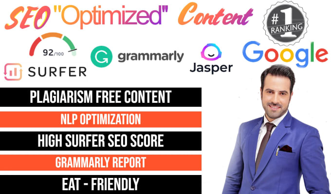 Gig Preview - Write seo optimized content with jasper ai