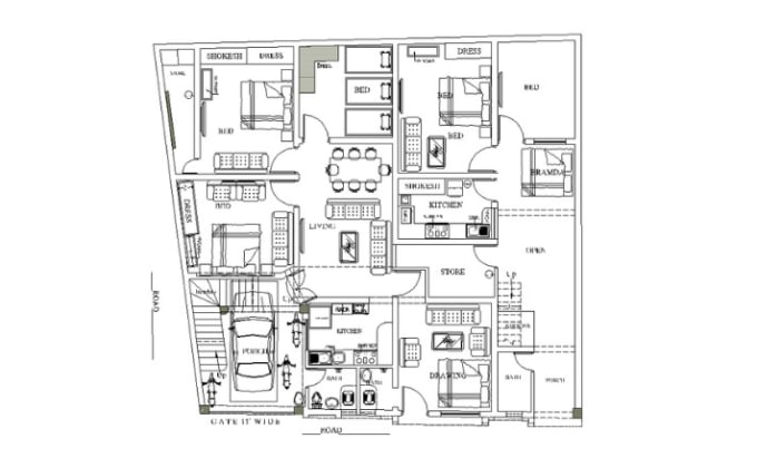 Gig Preview - Be your architect, draftsman for house plan, commercial architecture in autocad