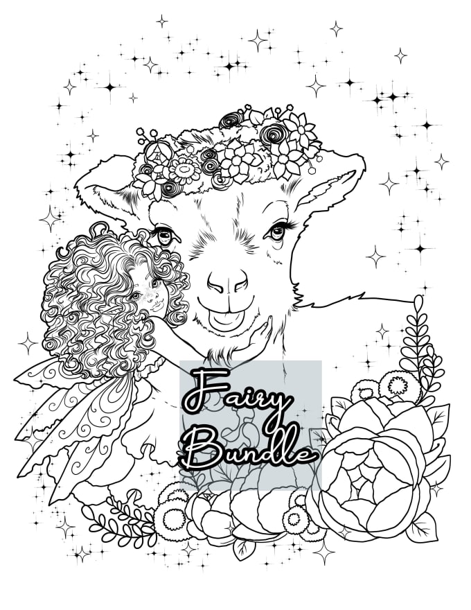 Gig Preview - Give you 25 fairy coloring pages