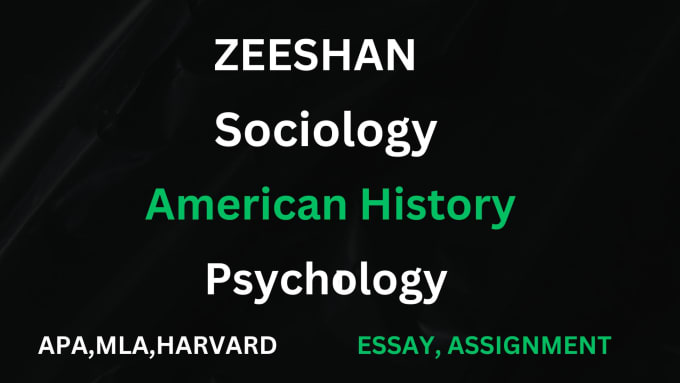 Gig Preview - Research write sociology american history psychology essays articles