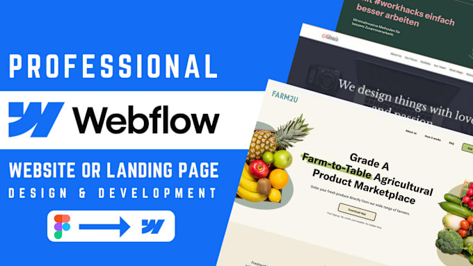 Gig Preview - Design professional webflow website, customize webflow website, figma to webflow