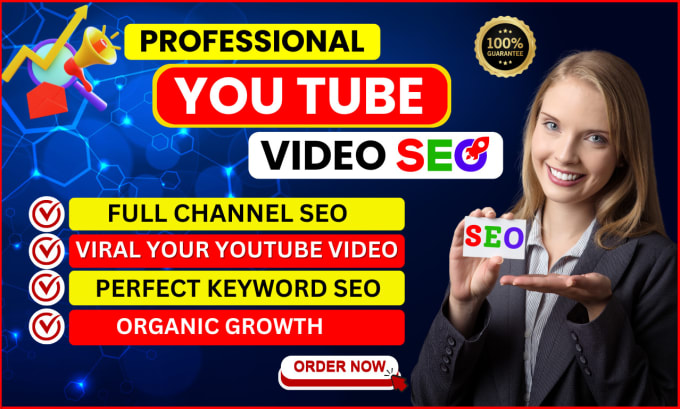 Gig Preview - Do best youtube video SEO  and channel to improve video rank