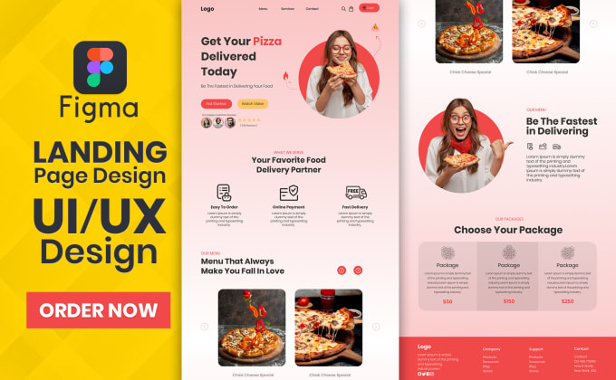 Gig Preview - Do figma landing page UI UX website design