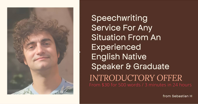 Gig Preview - Write a captivating and compelling speech for you