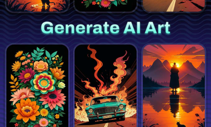 Gig Preview - Create art illustrations stock photos 3d designs using ai