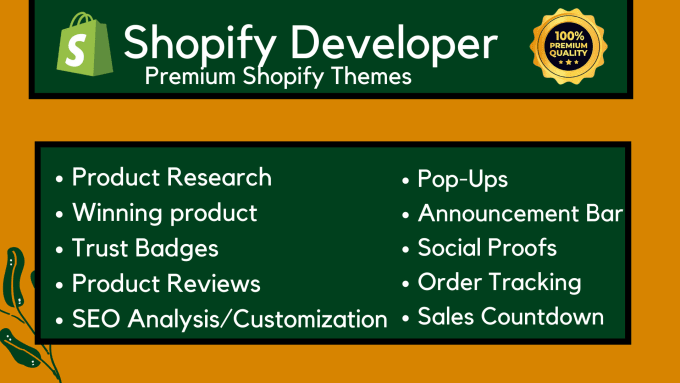 Bestseller - build a shopify website or shopify dropshipping store