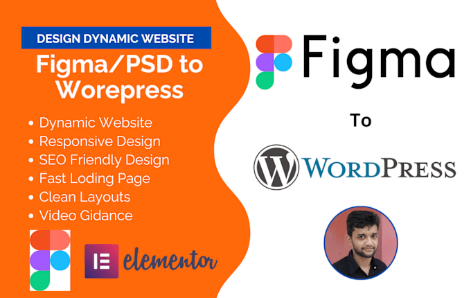 Gig Preview - Do psd to wordpress convert figma to wordpress