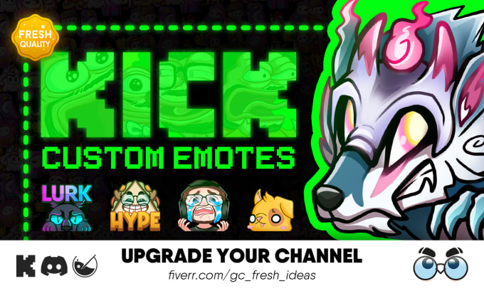 Gig Preview - Draw pro emotes for discord, tiktok and kick