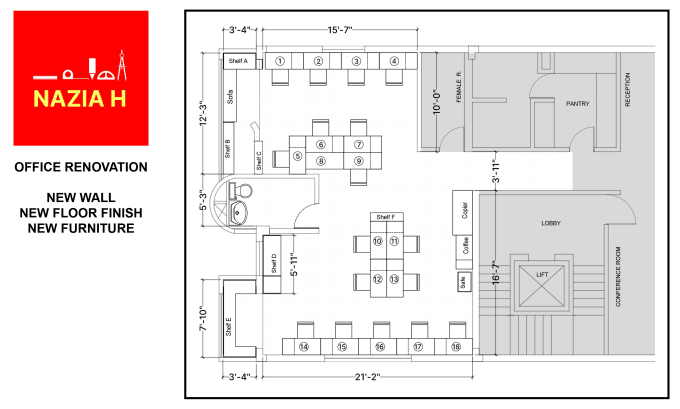 Gig Preview - Do  retail shop or office layout