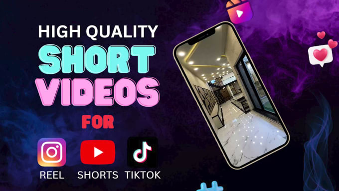 Gig Preview - Create youtube short videos and editor for short video and reels