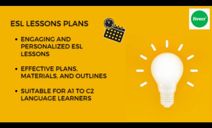 Gig Preview - Develop and customize esl lesson plans with course outline for all levels