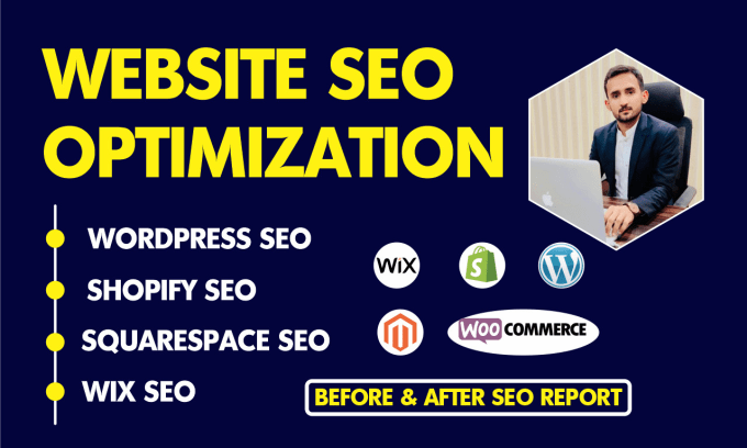 Gig Preview - Do on page SEO optimization for wordpress, wix, shopify and magento store