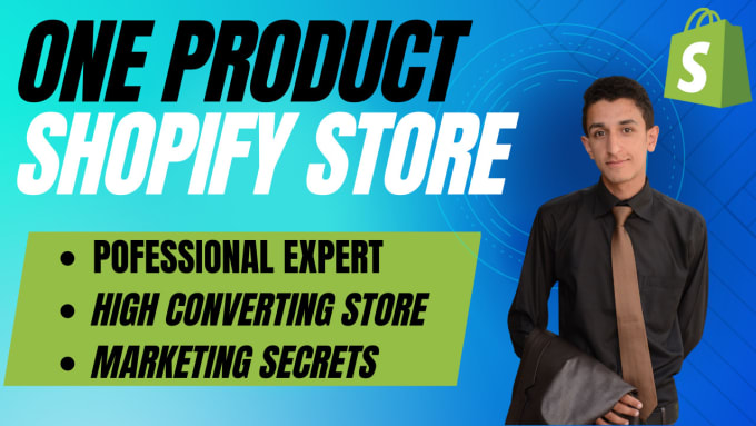 Gig Preview - Build a branded one product shopify store, dropshipping website