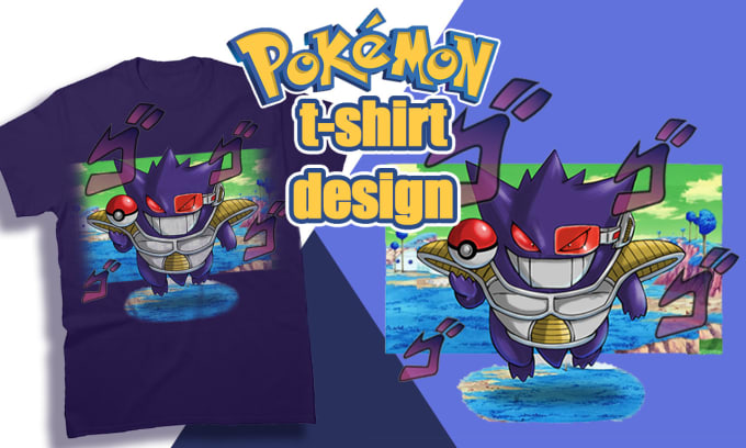 Gig Preview - Create custom pokemon fanart illustrations for your t shirt