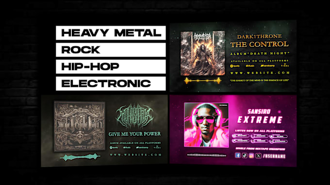 Gig Preview - Do video music visualizer heavy metal rap for youtube