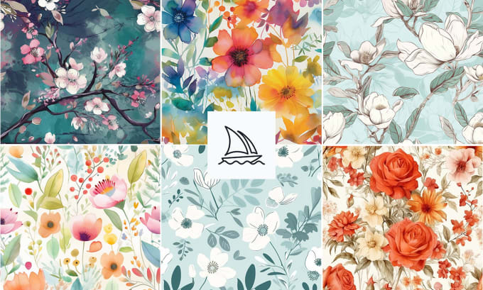 Gig Preview - Create high quality digital floral patterns using best ai