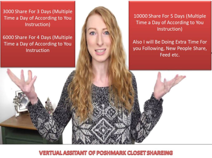 Gig Preview - Do poshmark product sharing