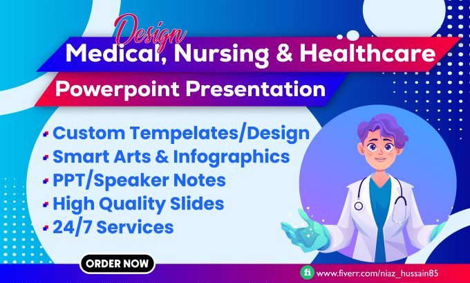 Gig Preview - Design creative medical, nursing and healthcare powerpoint presentation