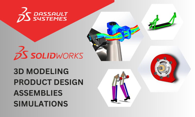 Gig Preview - Do 3d design and simulation in solidworks