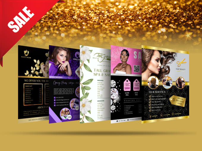 Bestseller - design spa menu, beauty salon price list, sell sheet, or any service price list