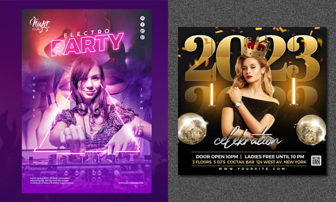 Gig Preview - Design event flyer, party flyer, postcard design