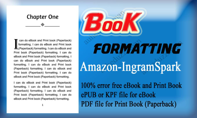 Gig Preview - Do book format for amazon kdp ebook epub paperback print