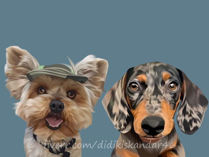 Gig Preview - Draw your dog or pet into an amazing cartoon