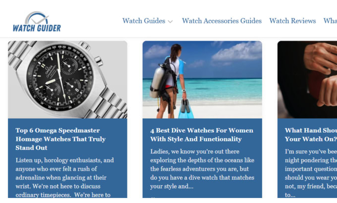 Gig Preview - Publish a guest post on a watch blog