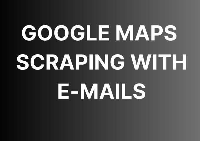 Gig Preview - Be your google maps scraper for b2b lead generation with emails