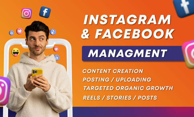 Gig Preview - Do instagram and facebook management, content creation