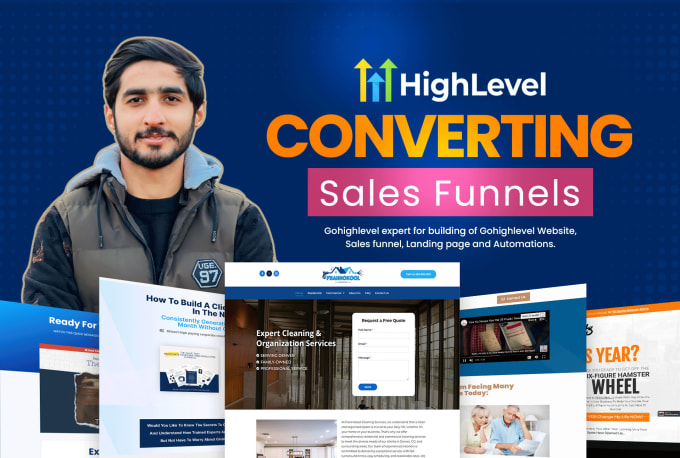 Gig Preview - Build sales funnel in gohighlevel, gohighlevel landing page or systeme io