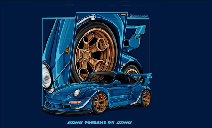 Gig Preview - Make detailed design car vector illustration in 2 days