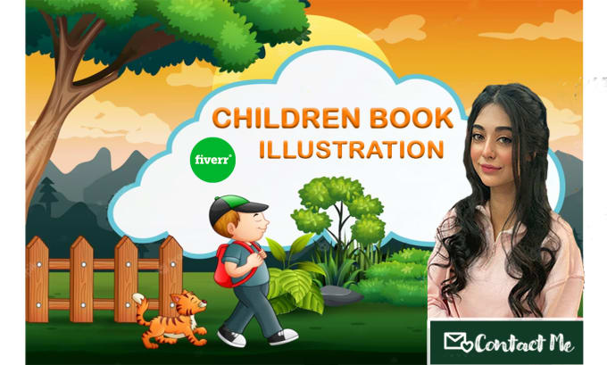 Gig Preview - Be children book illustrator design children story book illustration