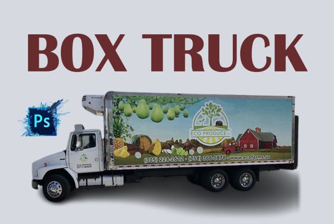 Gig Preview - Do box truck, truck wrap, branding vehicle, professional box truck wrap design