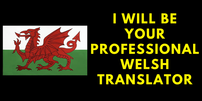 Gig Preview - Be your professional welsh translator