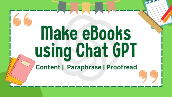 Gig Preview - Make you complete ebooks using ai chat gpt