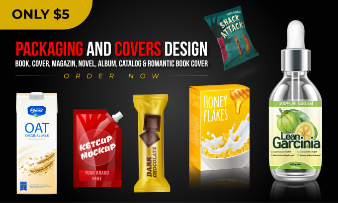 Gig Preview - Create a creative product label, packaging and covers design