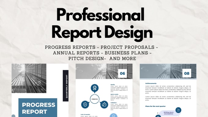 Gig Preview - Design professional reports, proposals and company profile