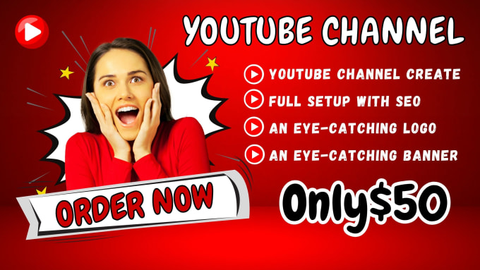 Bestseller - create a youtube channel with eye catching logo and banner