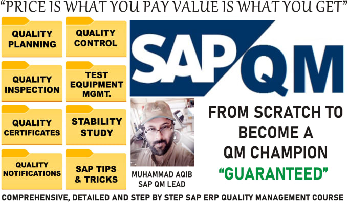 Gig Preview - Provide complete sap quality management course for beginners