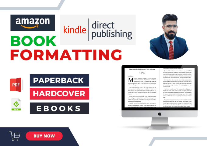 Gig Preview - Amazon KDP book formatting, kindle book formatting and layout design