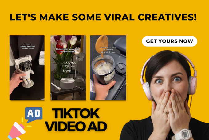 Bestseller - create tik tok video ads, tik tok ads with strong hook