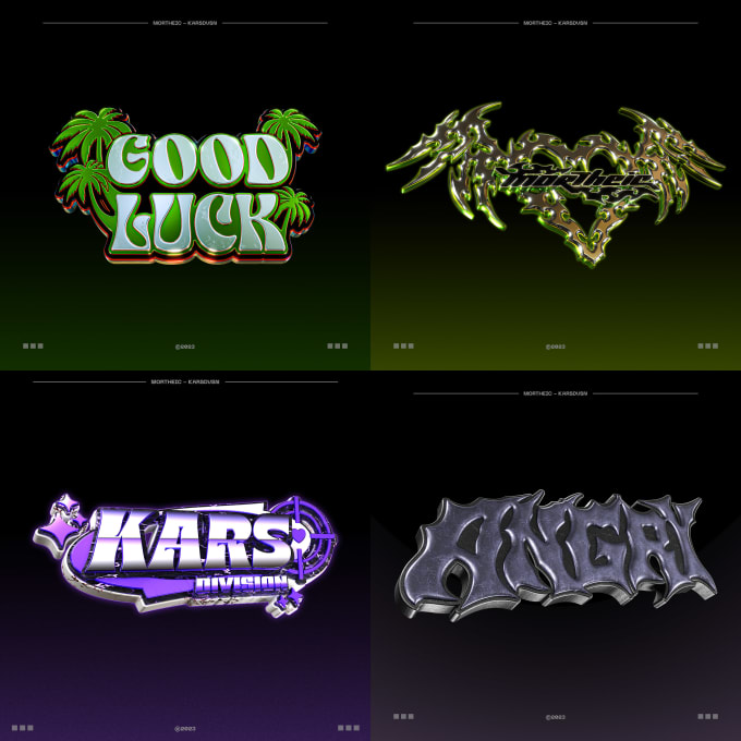 Gig Preview - Do a 3d logo design or custom text tyoe for your brand