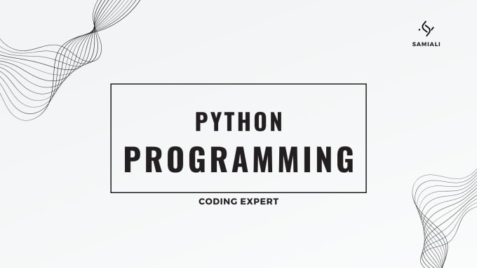 Gig Preview - Be your python programming expert