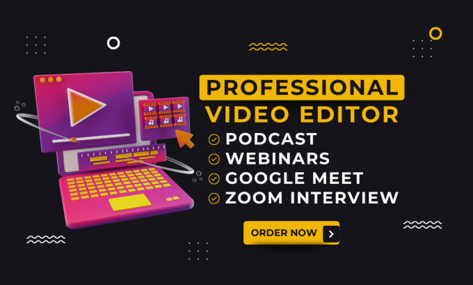 Gig Preview - Edit your zoom interview, podcast, google meet recording, and webinars videos