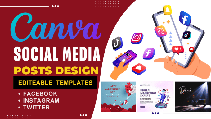 Gig Preview - Design a canva templates for your social media posts