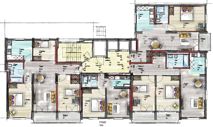 Gig Preview - Draw 2d, 3d watercolor architecture, landscape, master plan